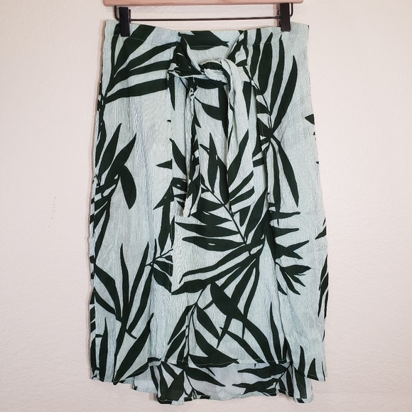 Michael Stars Palm Leaf Print Tulip Skirt - Picture 7 of 8